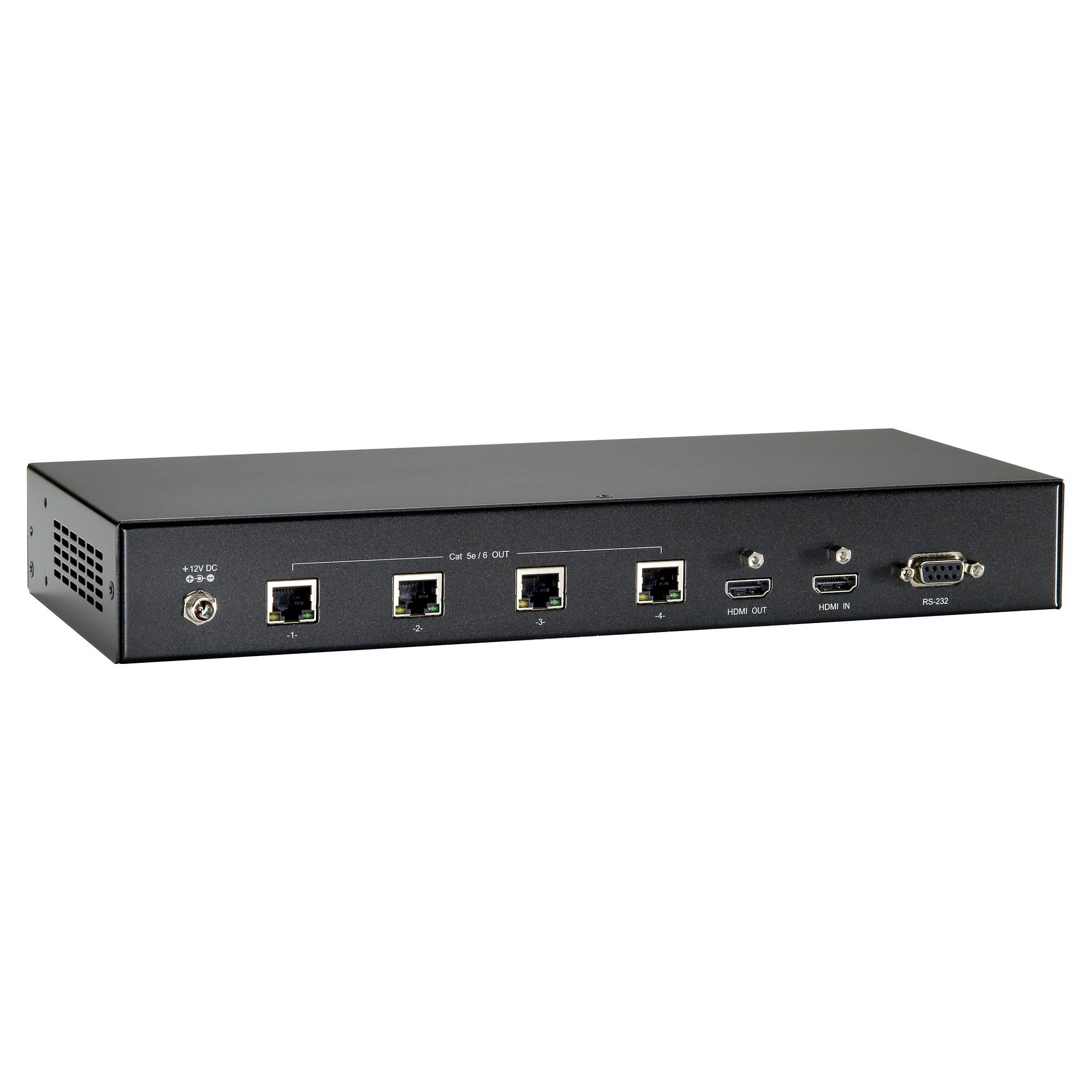 LevelOne HVE-9214PT HDMI over Cat.5 Transmitter - Video/audio/serie forlænger - sender - 10Mb LAN, HDMI, HDBaseT - over CAT 5 - op til 100 m