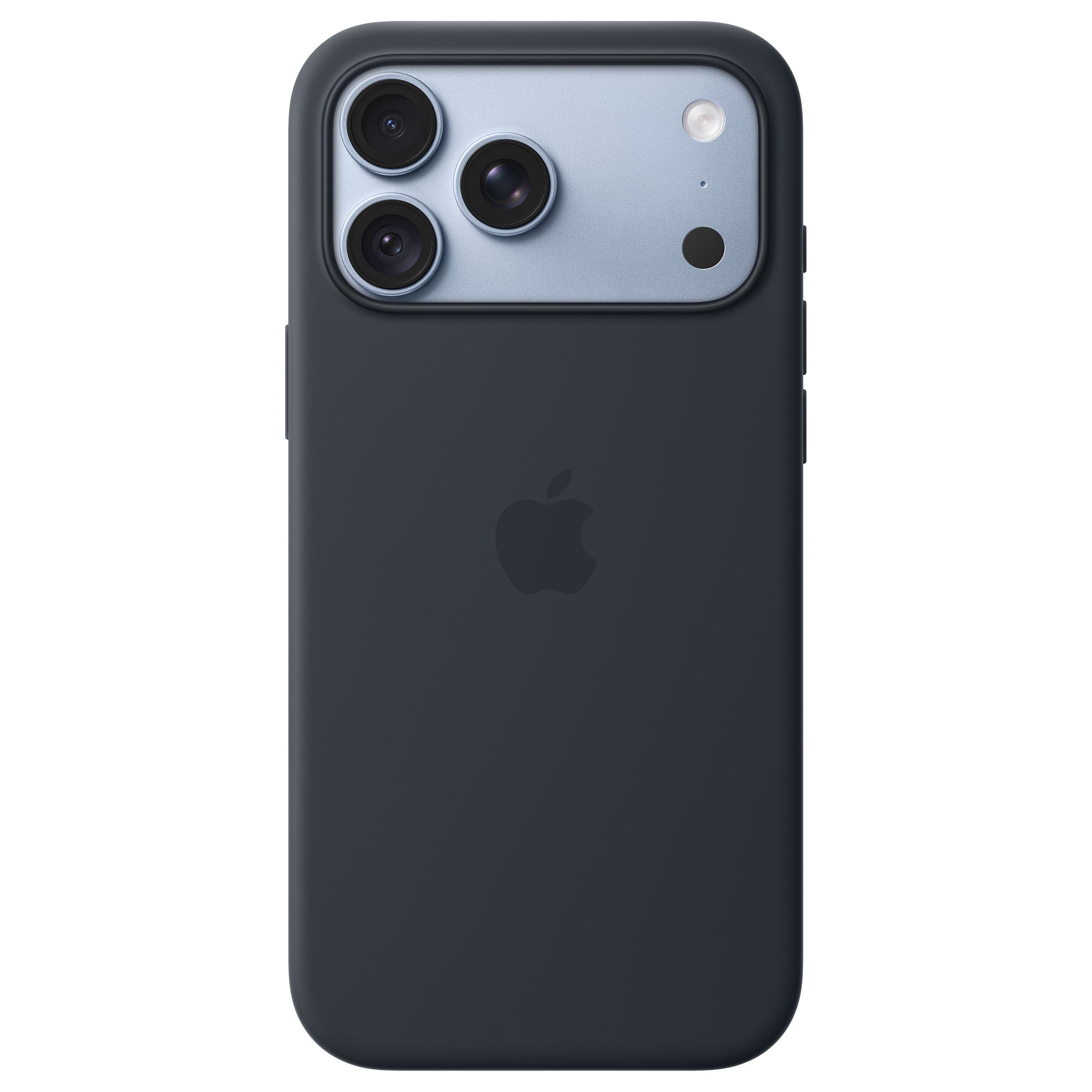 Apple silikonecover med MagSafe til iPhone 18 Pro Max, mobilcover i marineblå