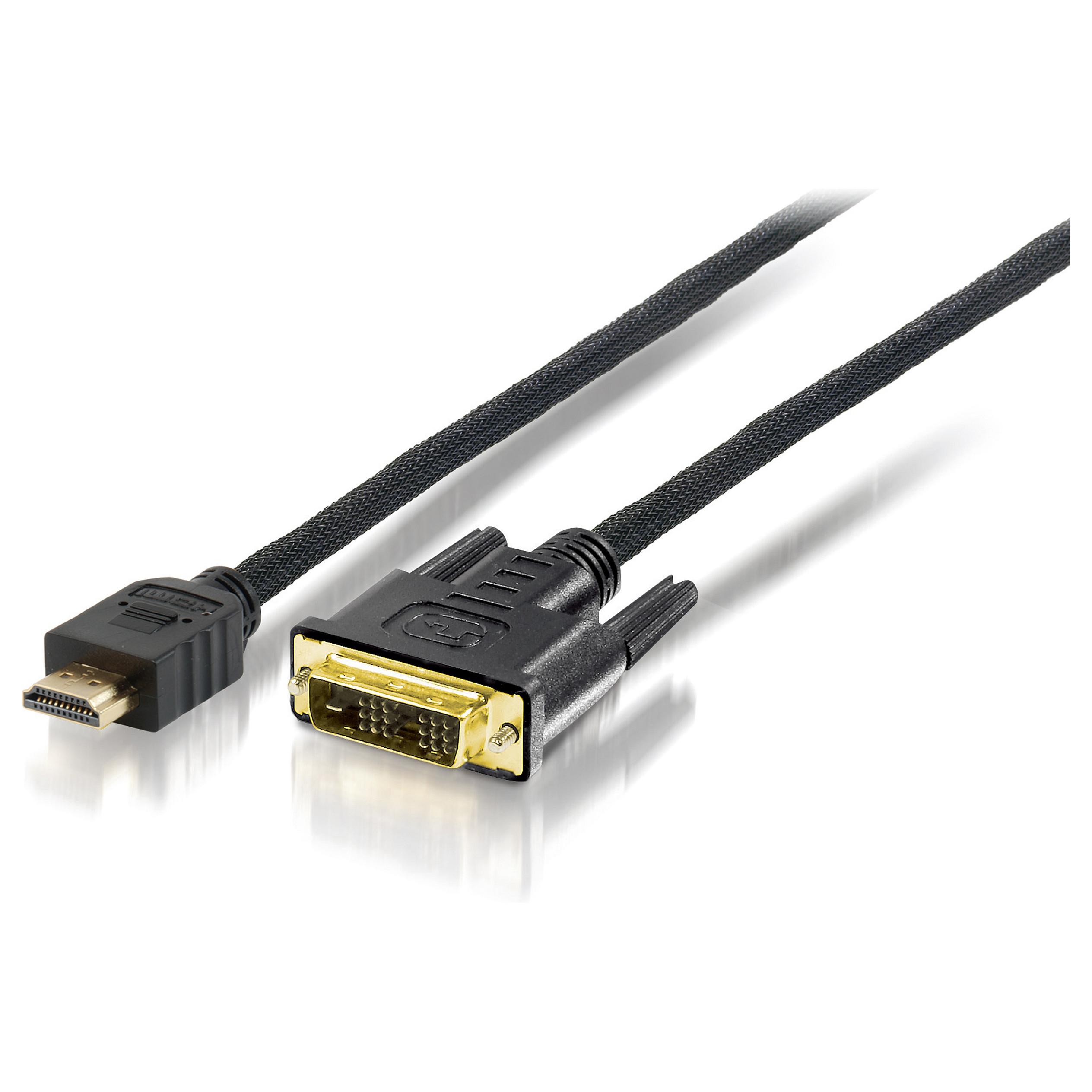 HDMI til DVI-D Single Link-kabel Equip - 10 m, sort