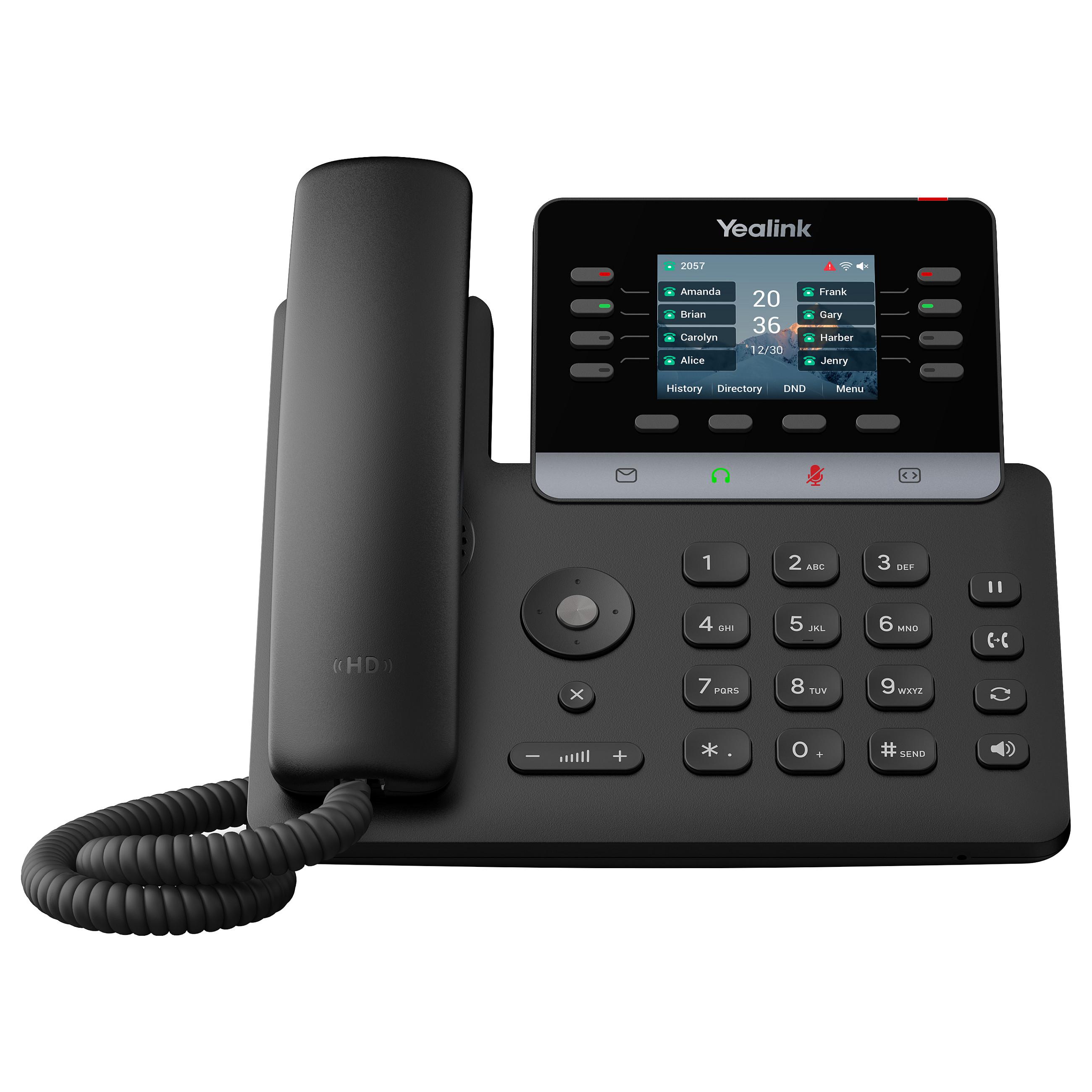 Yealink SIP-T73W - VoIP-telefon med opkalds-ID/opkald venter - IEEE 802.11a/b/g/n/ac/ax (Wi-Fi) / Bluetooth 5.0 - 5-vejs opkaldskapacitet - SIP, SIP v2, ICE