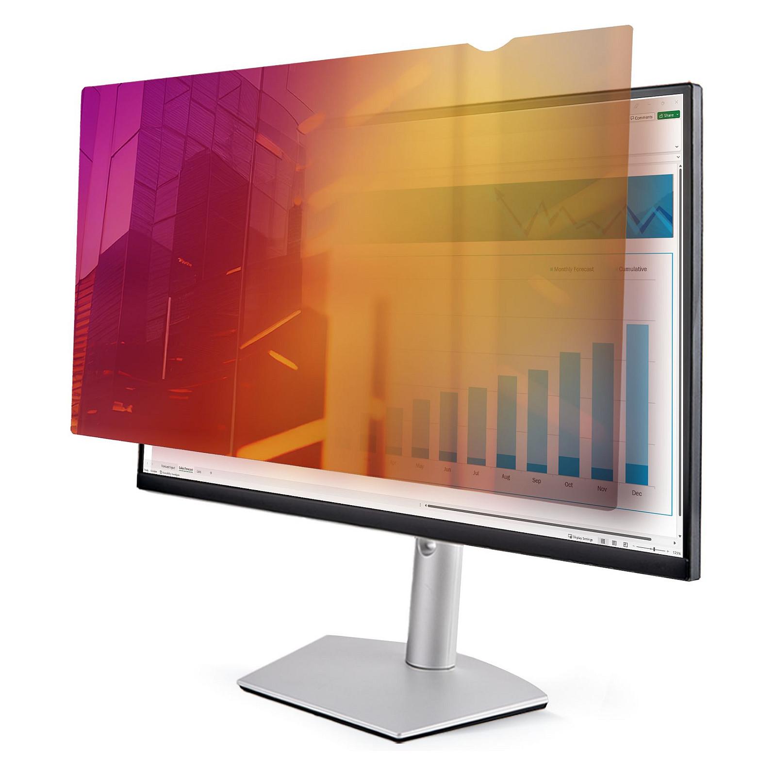 StarTech 24-inch 16:9 Gold Monitor Privacy Screen, Reversible Filter w/Enhanced Privacy, Glossy Computer Security Filter, Removable Screen Protector/Shield, +/- 30 Deg. - Privacy-filter for skærm - 2-vejs - aftagelig - stik i/klæbemiddel - 24 - sort, guld