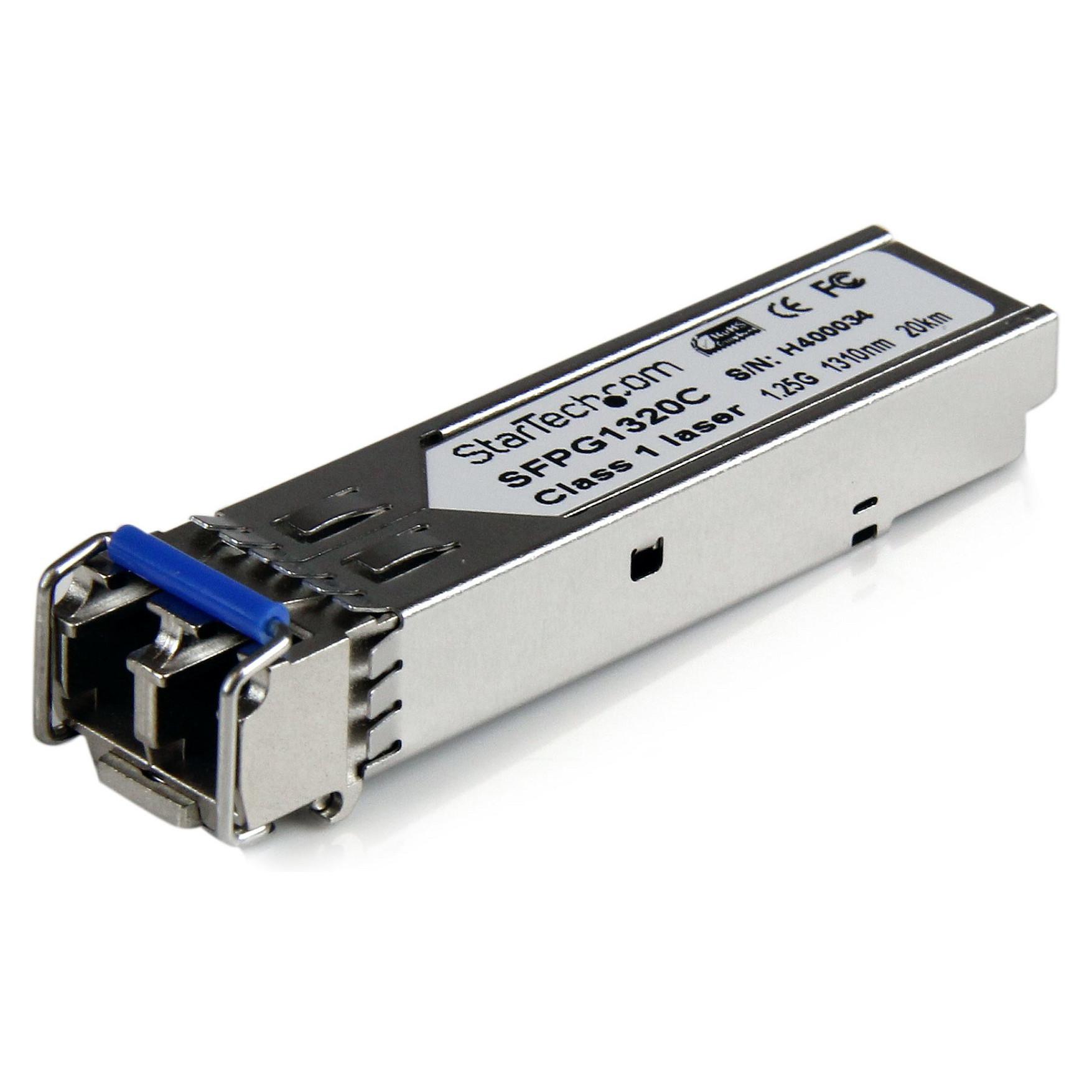 StarTech.com Cisco GLC-LH-SMD Compatible SFP Module - 1000BASE-LH - 1GE SFP 1GbE Single Mode Fiber SMF Optic Transceiver SFP (mini-GBIC) transceiver modul Gigabit Ethernet