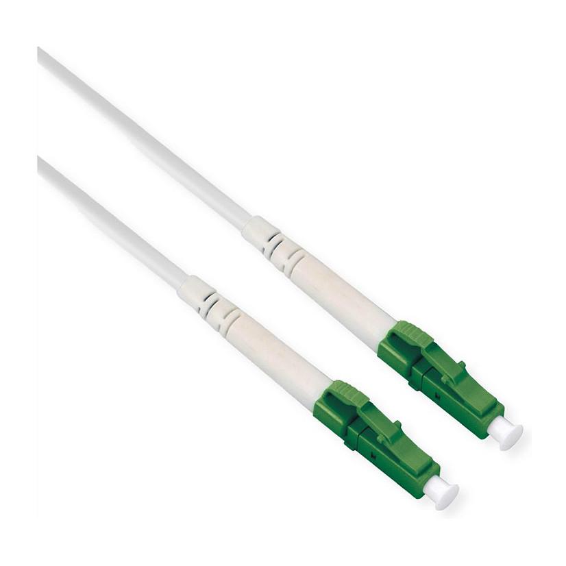 Glasfibekabel ROLINE OS2 LC/LC APC simplex LSZH hvid 15 m