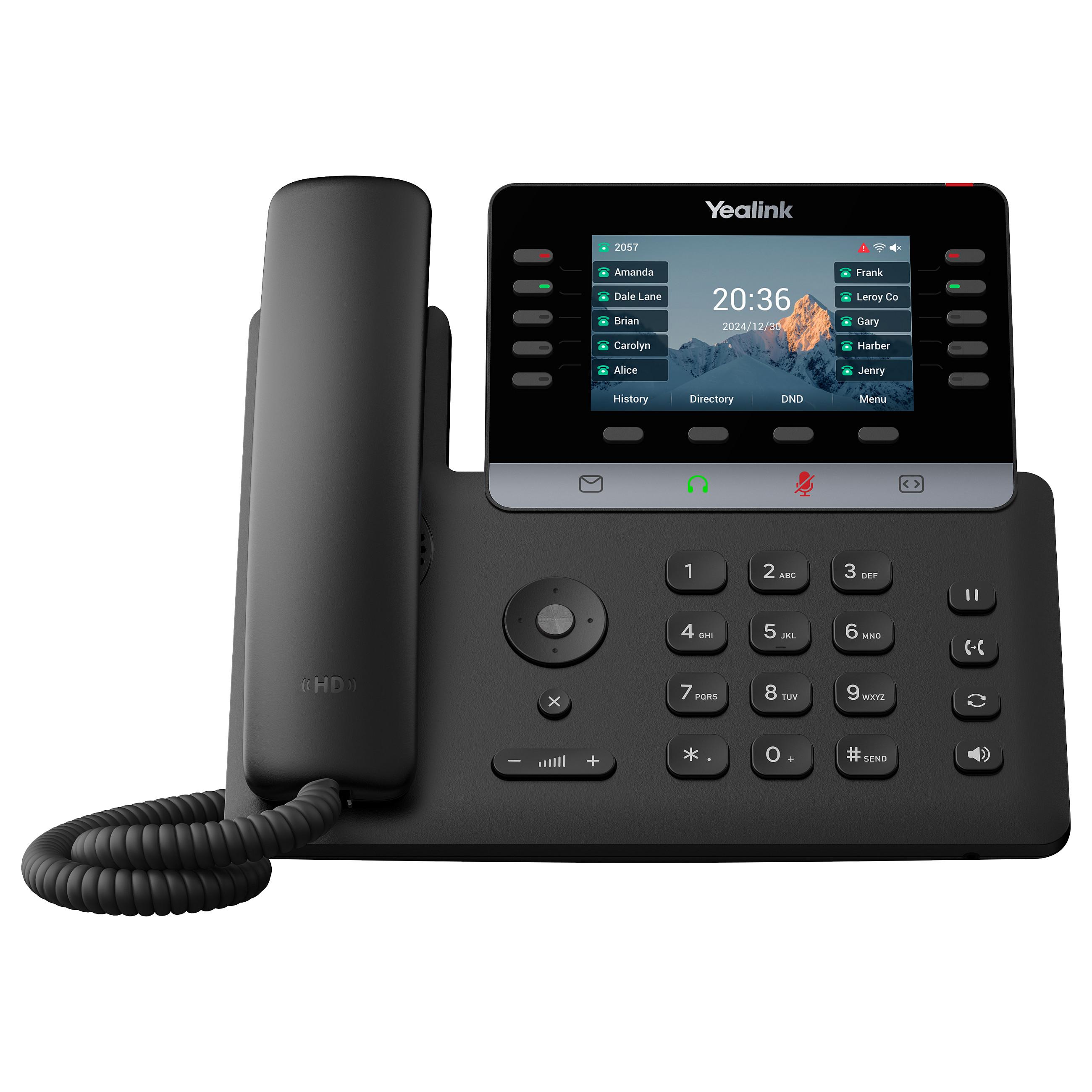 Yealink SIP-T74U - VoIP-telefon med opkalds-ID/opkald venter - 10-vejs opkaldskapacitet - SIP, SIP v2, ICE
