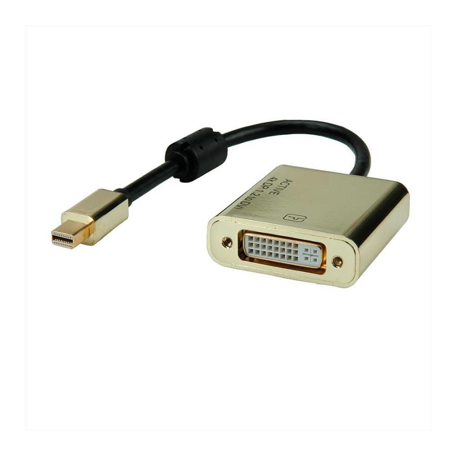 Mini DisplayPort til DVI-D-adapter ROLINE GOLD aktiv - 0,1 m