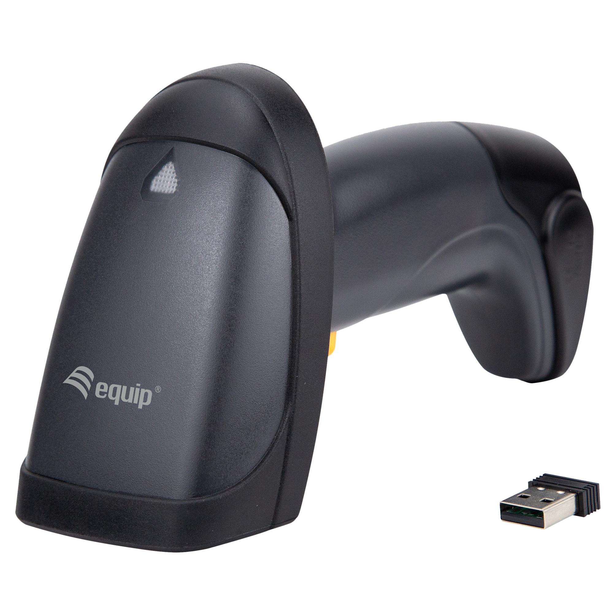 EQUIP trådløs 1D stregkodelæser med stander, nano-modtager og USB-opladningsbase