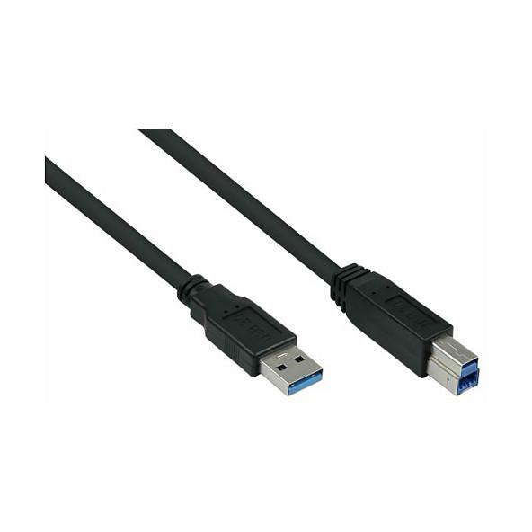 USB-kabel Kabelmeister UK30P-AB-018S - sort 1,8 m