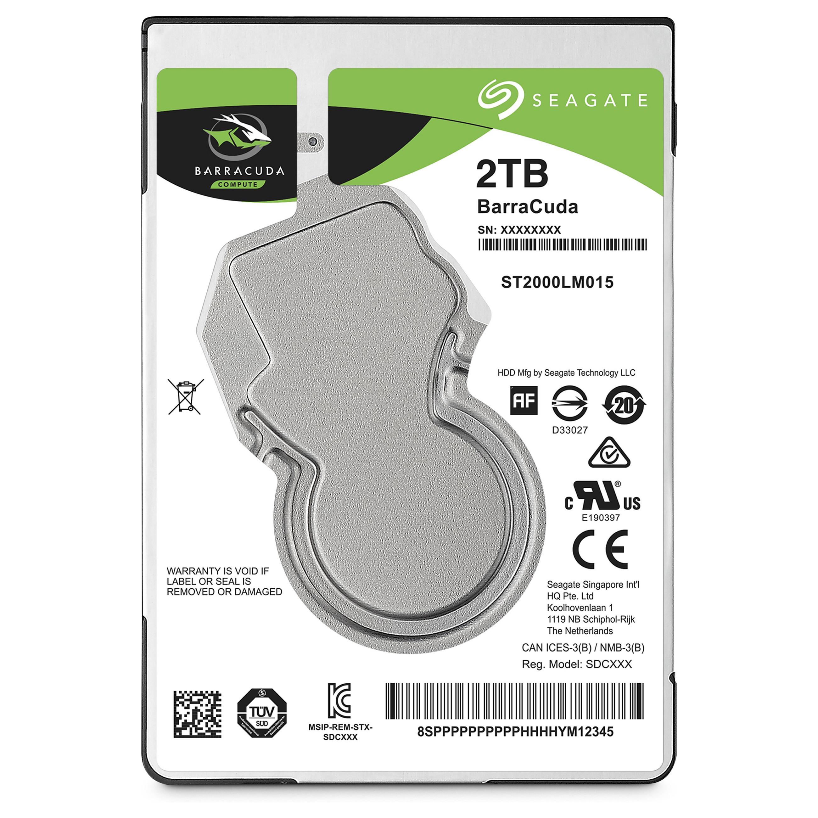 Seagate Guardian BarraCuda ST2000LM015 - Harddisk - 2 TB - intern - 2.5 - SATA 6Gb/s - 5400 rpm - buffer: 128 MB