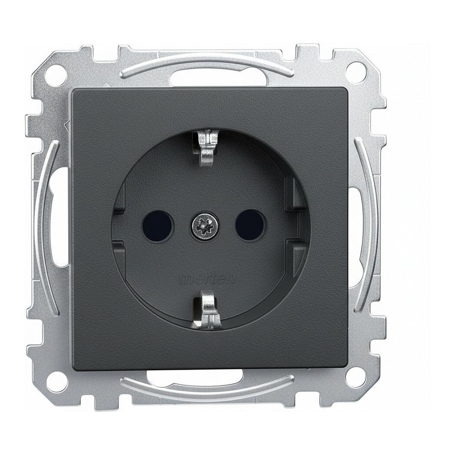Schuko-stikkontakt Merten MEG2300-0414 - antracit, System M