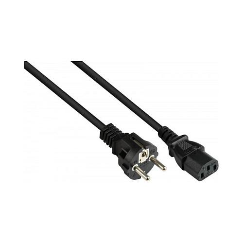 Strømkabel Good Connections Schuko til C13 - sort, 3 m