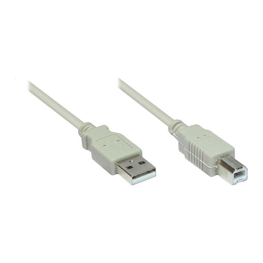 USB 2.0-kabel econ connect 2510-2OF USB-A til USB-B - 1,8 m, grå