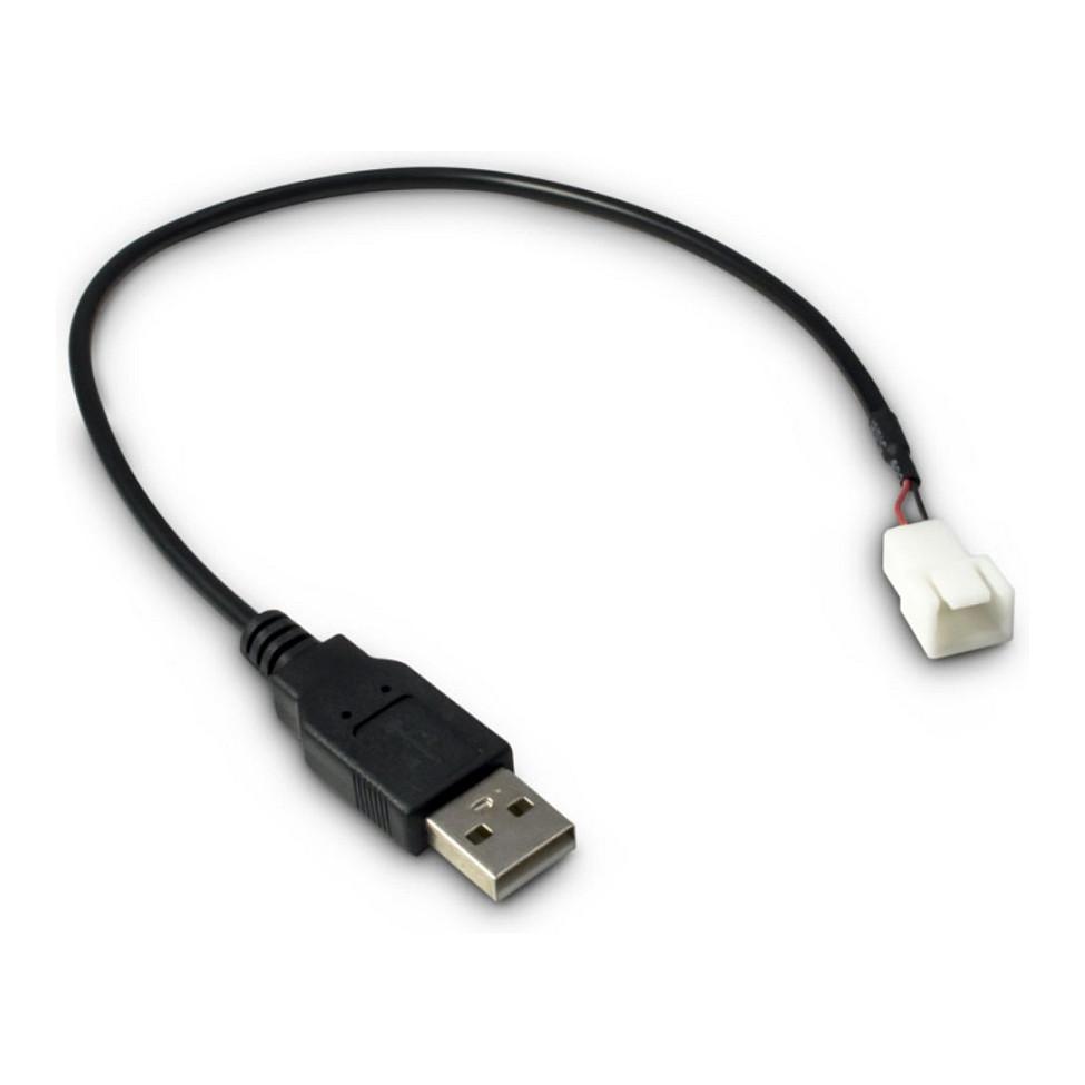 Inter-Tech - Blæser strømkabel - USB (kun strøm) (han) til 3-stiftet blæserstikforbindelse (han) - 30 cm