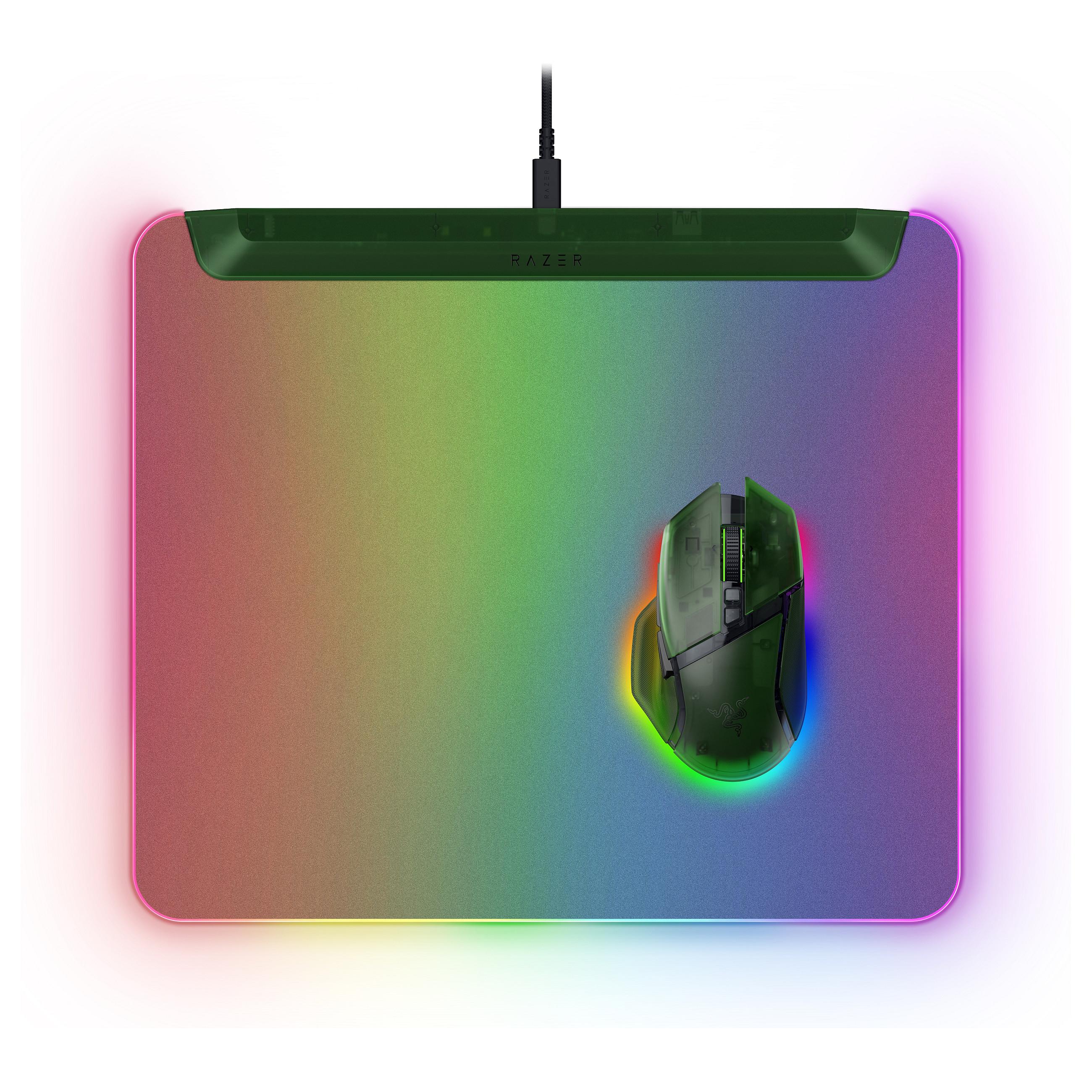Razer Firefly V2 Pro Gaming Musemåtte - RGB Belyst, 278x360x4.6mm - Phantom Green