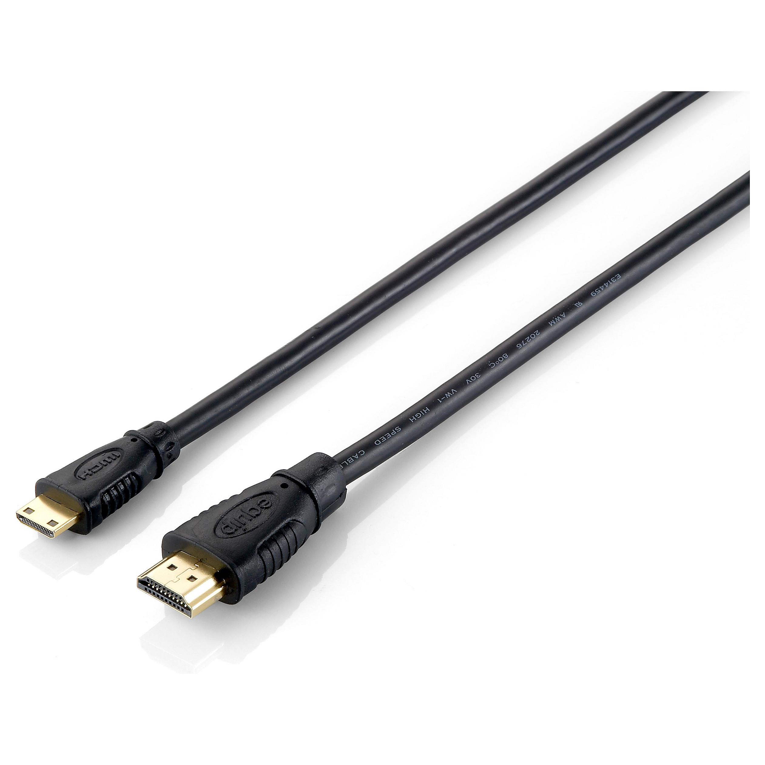 HDMI til Mini HDMI-kabel Equip - 2 m, sort