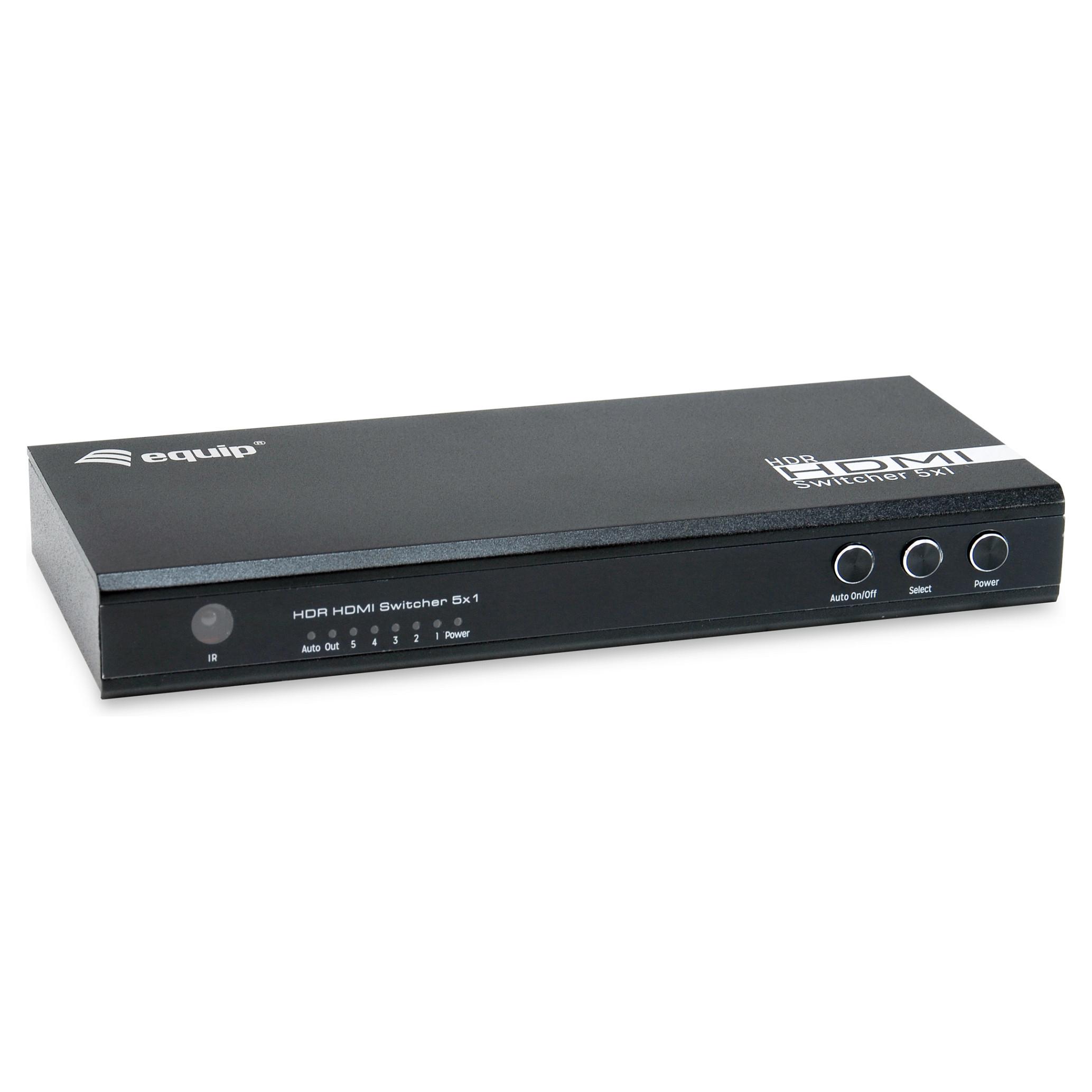 Equip 332726, HDMI, Aluminium, Sort, 60 Hz, 3840 x 2160 pixel, 7.1 kanaler