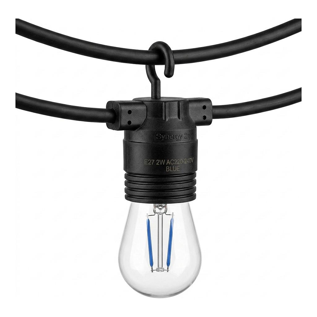 Synergy 21 LED Retrofit E27 S14 blau mit 2 Watt für Lichterkette