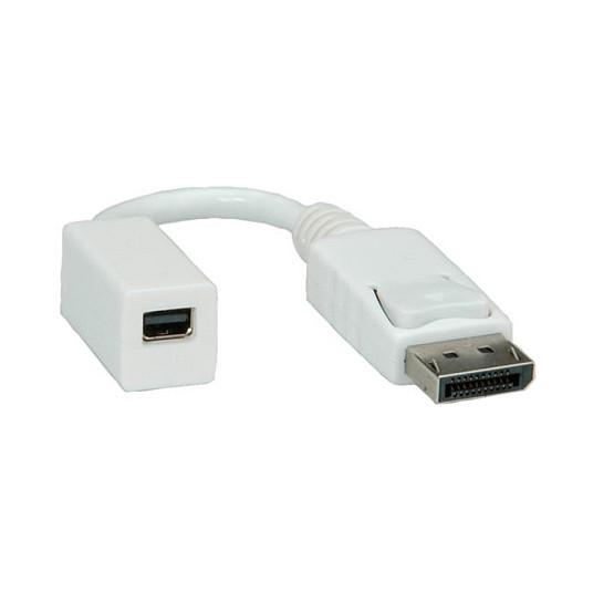 DisplayPort til Mini DisplayPort adapterkabel ROLINE - hvid, 15 cm