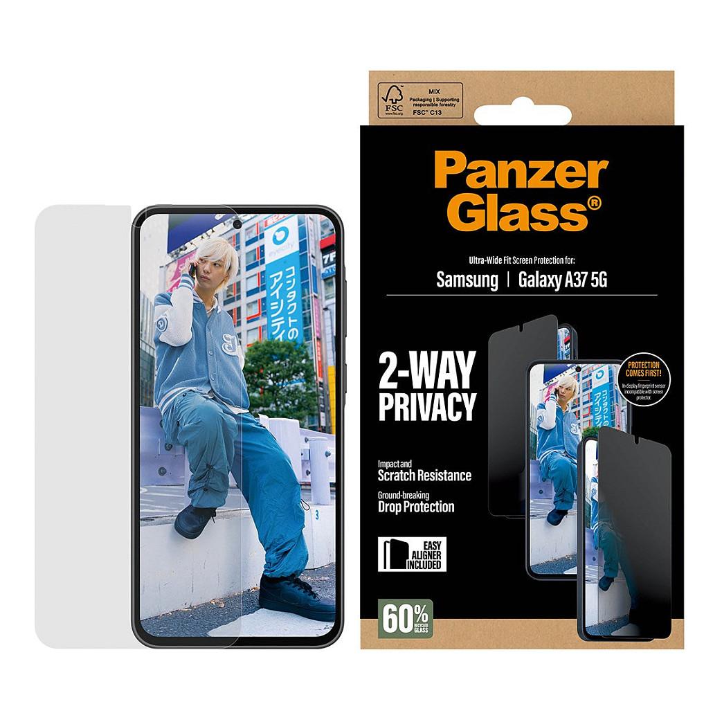 PanzerGlass ® 2-Way Privacy Skærmbeskyttelse Samsung Galaxy A37 5G | Ultra-Wide Fit m. EasyAligner