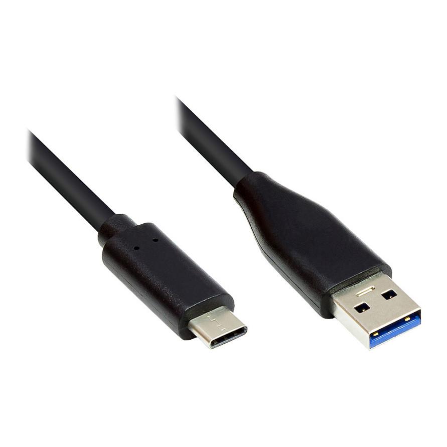 USB-kabel GC-M0126 USB-A til USB-C - 0,5 m, sort