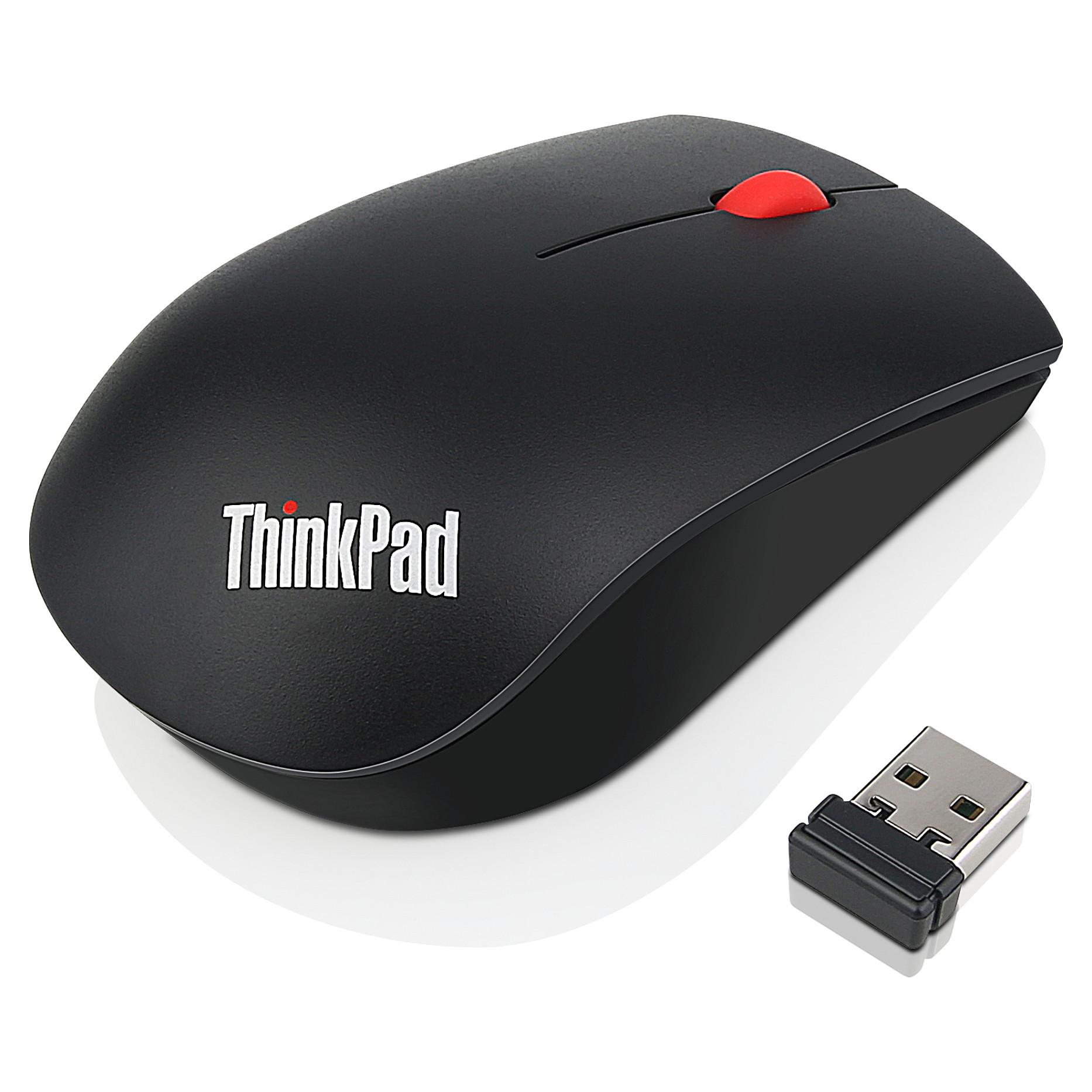 Lenovo ThinkPad Essential Wireless Mouse - trådløs optisk mus med USB-modtager, sort