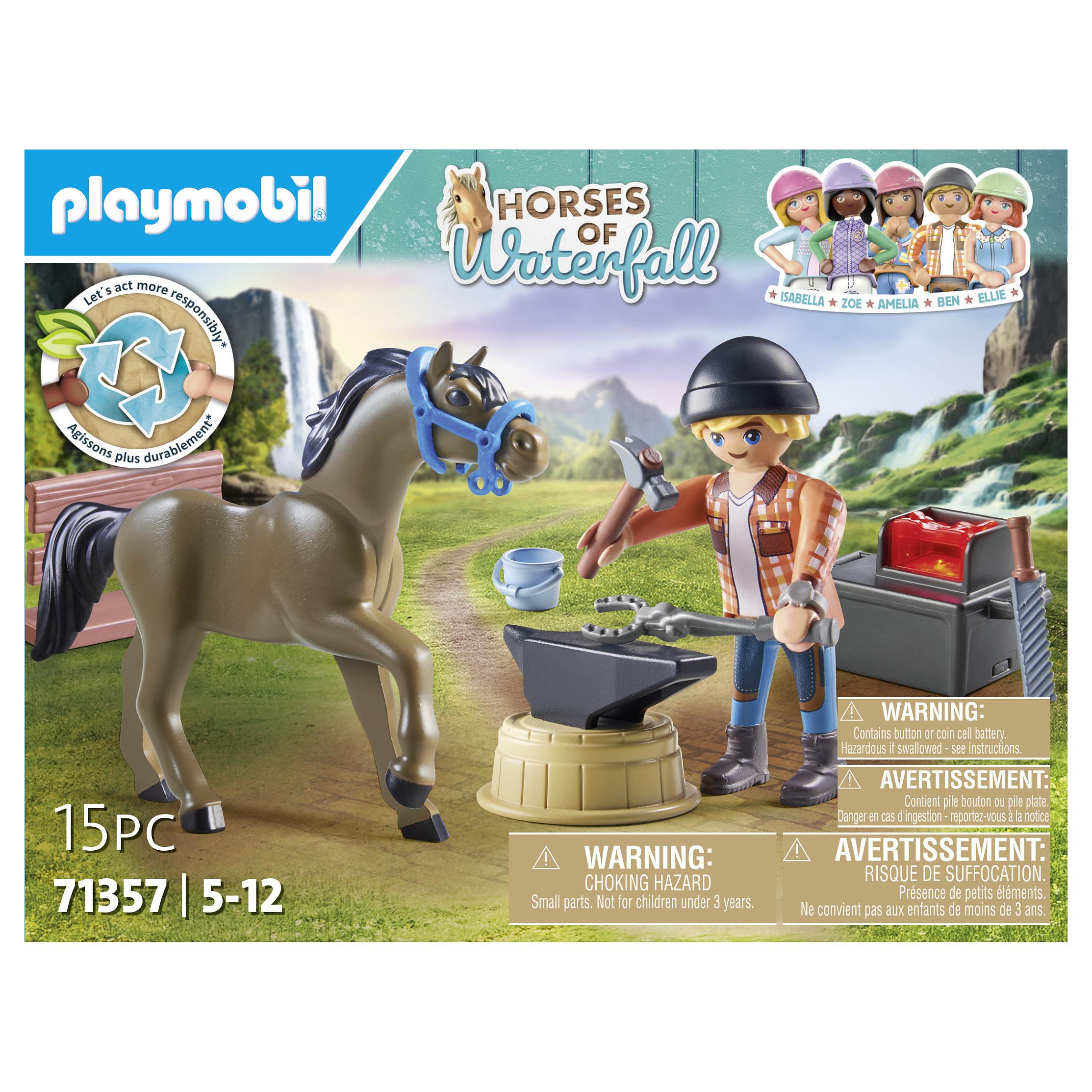 Legetøjsfigursæt Playmobil Horses of Waterfall Hovsmed Ben & Achilles