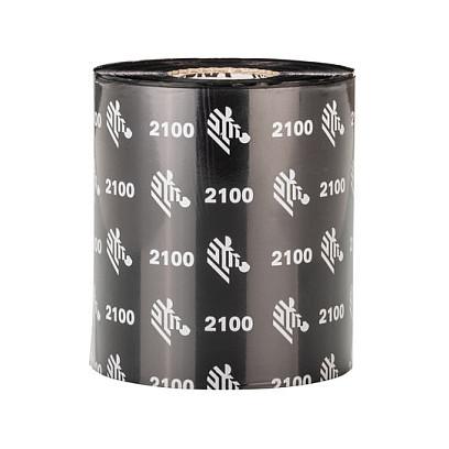 Zebra 2100 Wax - Sort - 89 mm x 450 m - farvebånd refill (termisk overføring) (pakke med 12) - for Zebra R4Mplus, Z4000, Z4Mplus, Z6000, Z6M, Z6MPlus, ZM400, ZM600 PAX 110 Xi Series 170