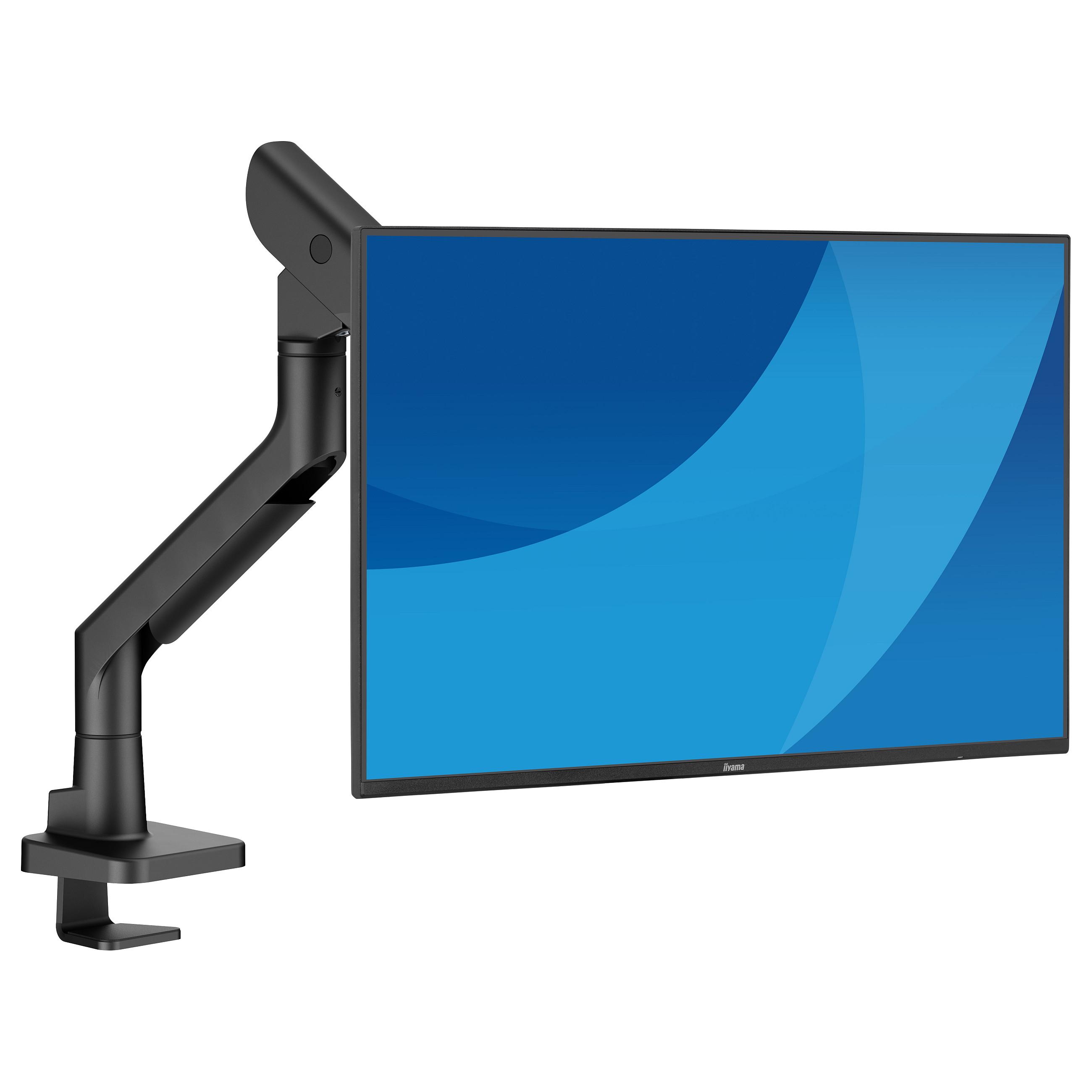 iiyama DS6001C-B1 mounting kit - for monitor/desktop - gas spring - black - Maks 27 kg - Maks størrelse 49"
