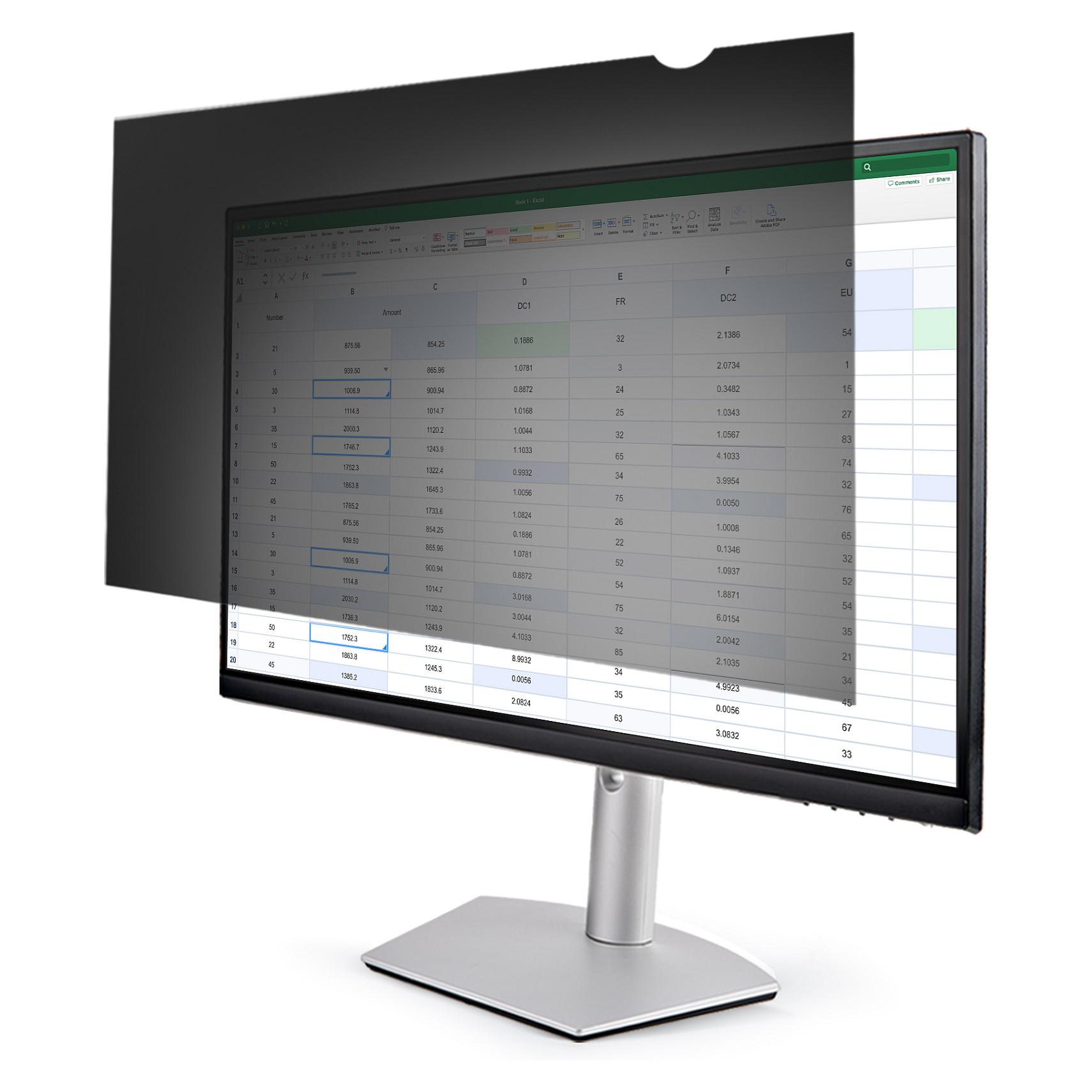 StarTech Monitor Privacy Screen for 32 inch Display, Widescreen Computer Monitor Security Filter, Blue Light Reducing Screen Protector (PRIVSCNMON32) - Privacy-filter for skærm - 32 bred - gennemsigtig