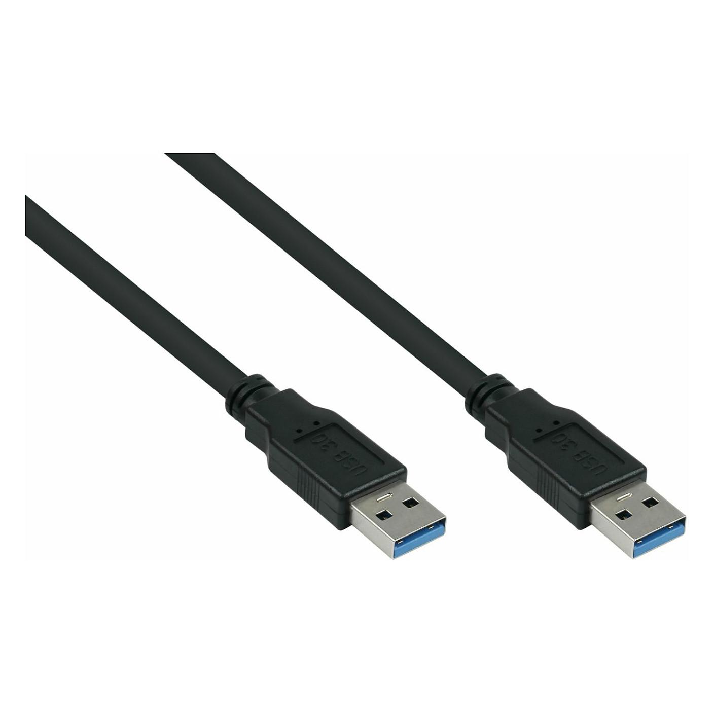 USB-kabel Kabelmeister UK30P-AA-005S A-A - sort 0,5 m