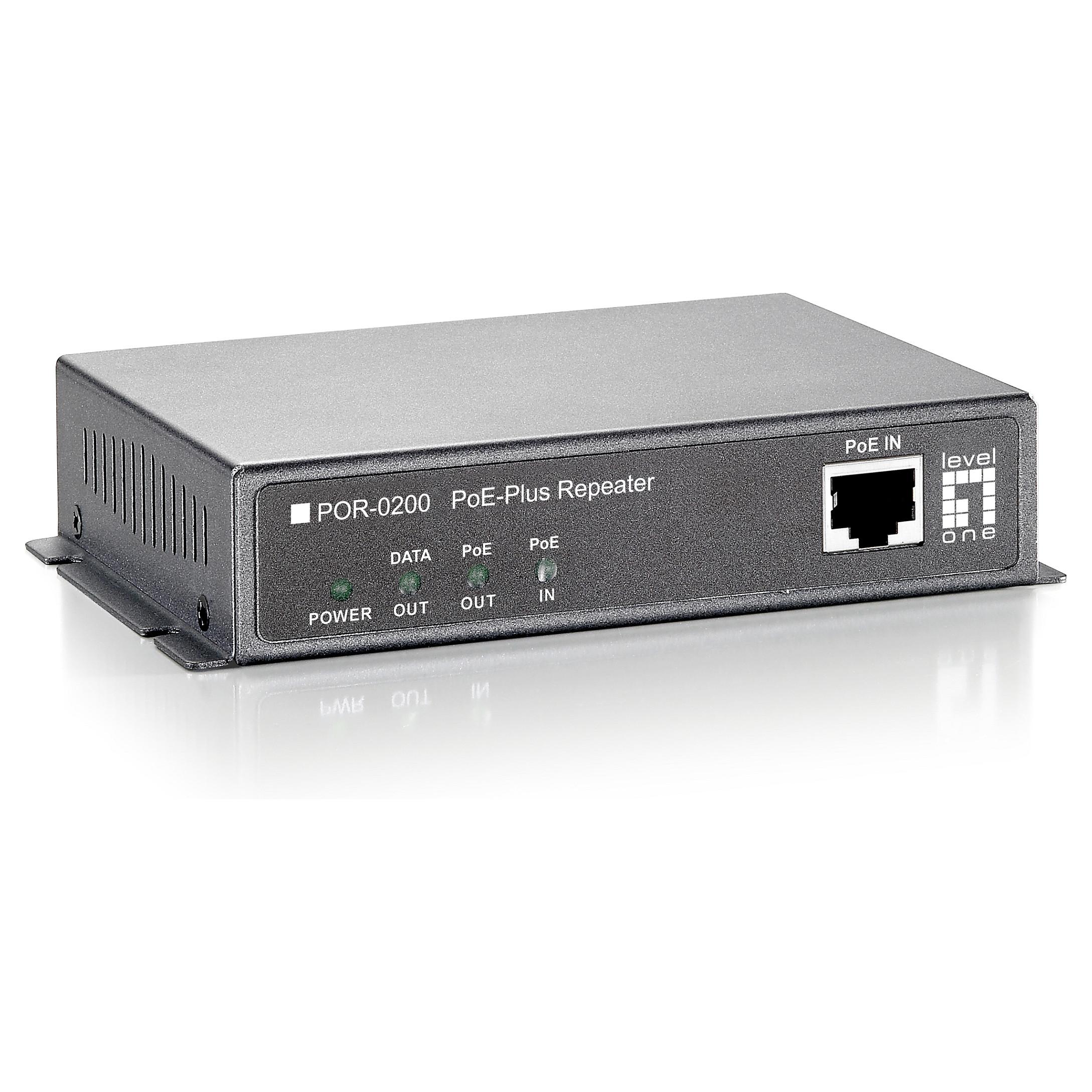 LevelOne POR-0200 - Repeater - 100Mb LAN - 10Base-T, 100Base-TX - 2 porte - RJ-45 / RJ-45 - op til 100 m