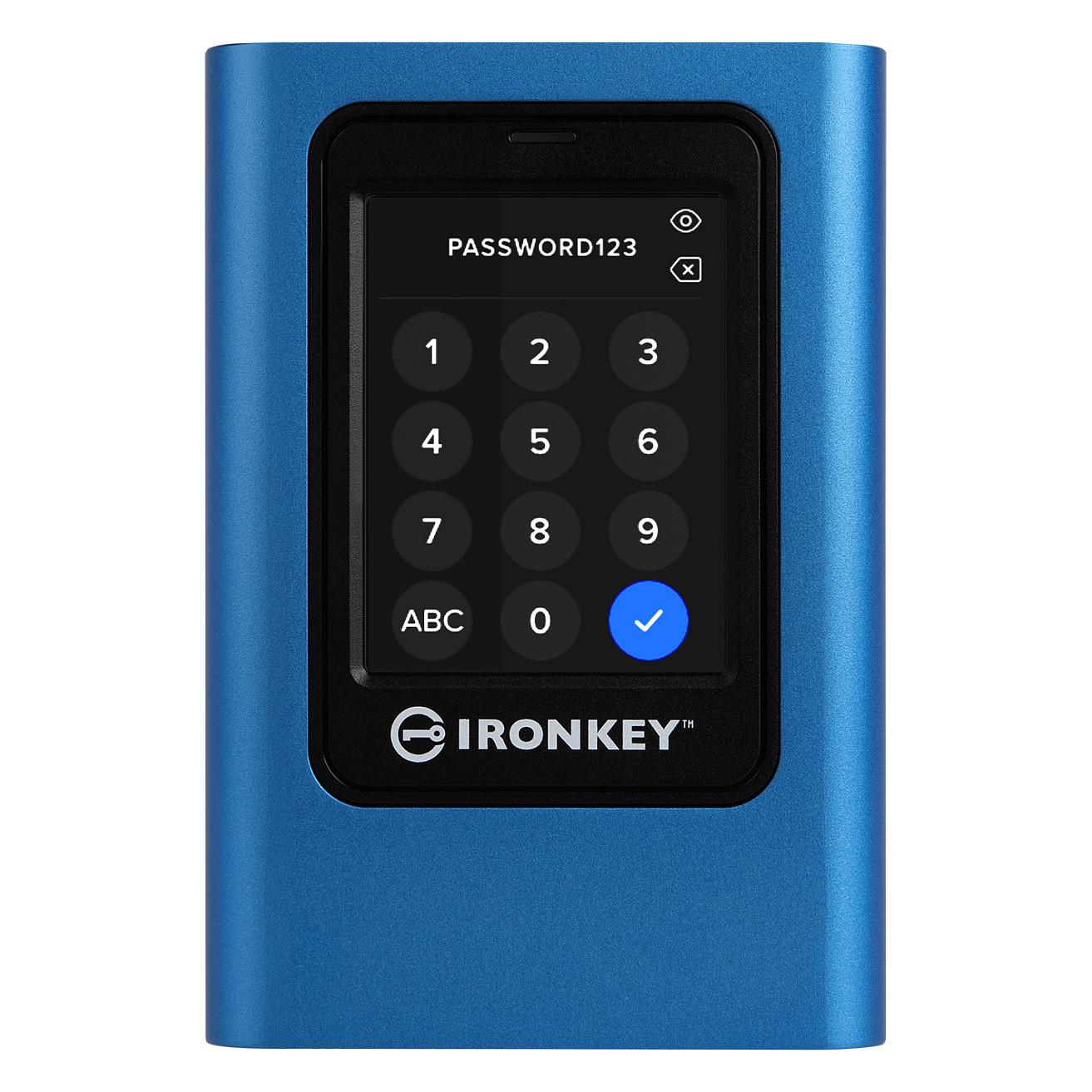 Kingston Technology Ironkey 1920gb Vault Privacy 80 Xts-aes 256-bit Krypteret Ekstern Ssd Usb-c Blå
