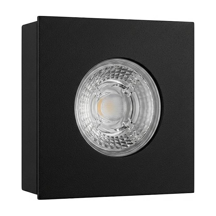 LED loftindbygningsspot Synergy 21 Helios - sort, kvadratisk, påbygningsramme