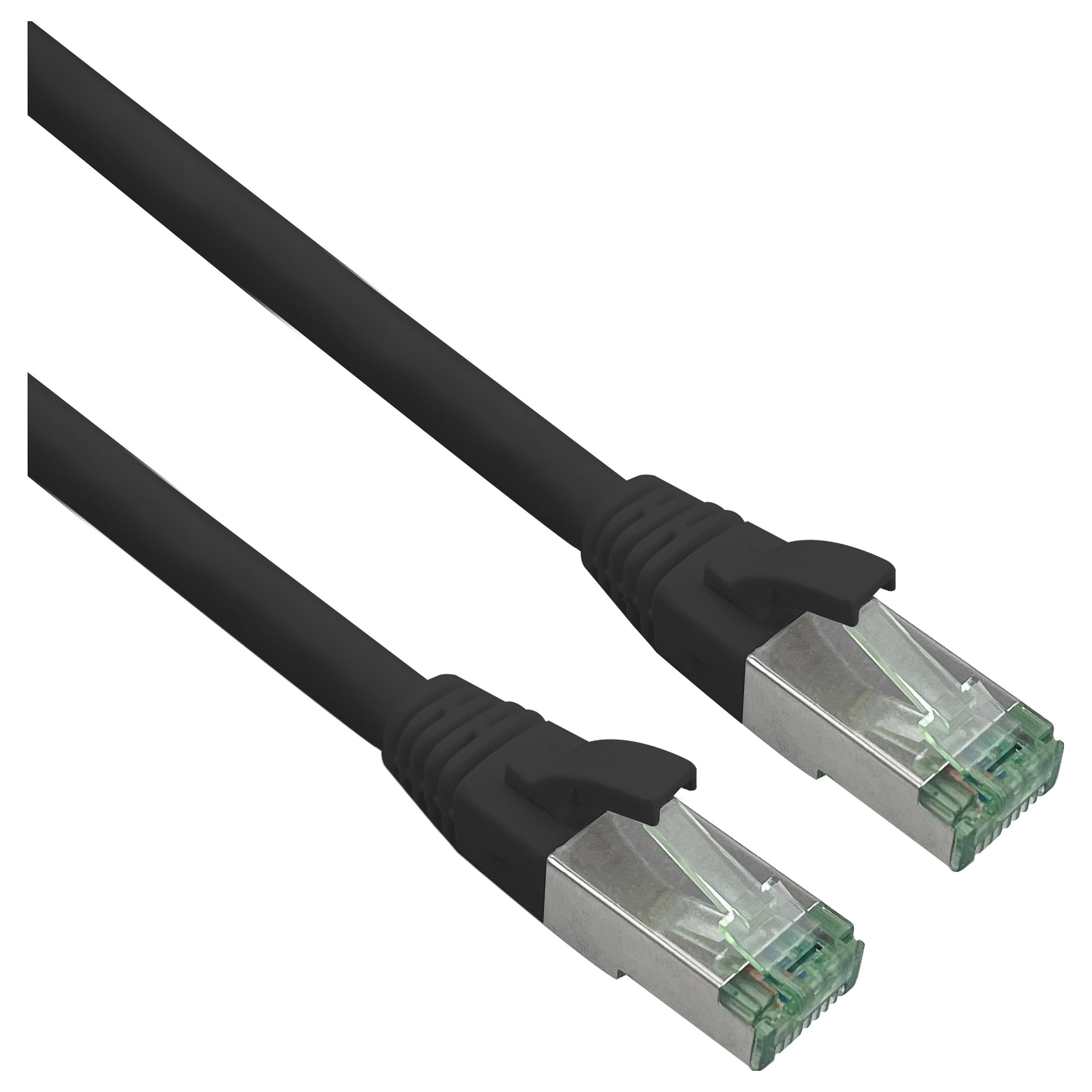 Patchkabel Helos 363733 Cat.7 S/FTP RJ-45 2 m - sort/grøn