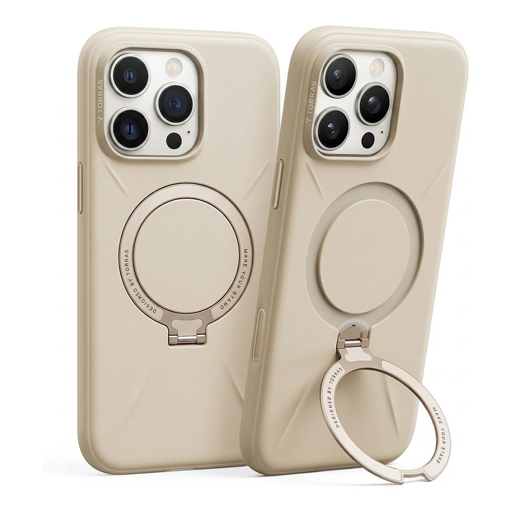 Mobilcover Torras Ostand Pro Series til iPhone 17 Pro - beige