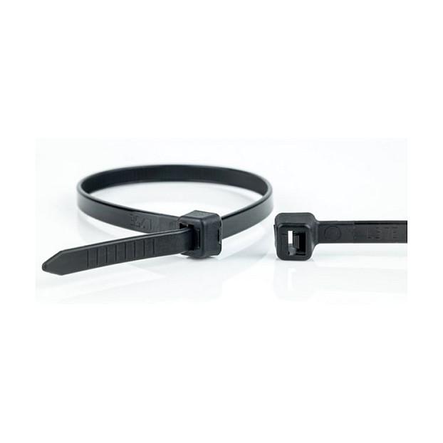 Kabelbinder WKK 110126071 genåbnelig - sort 200 x 4,8 mm, 100 stk.
