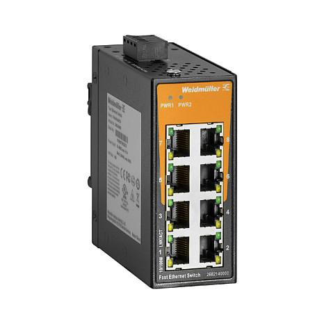 Netværksswitch Weidmüller IE-SW-EL08-8TX - 8 x Fast Ethernet