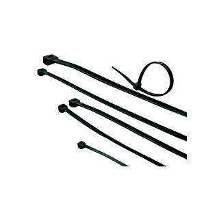 ACT Cable ties - black, length 203 mm, width 3.6 mm
