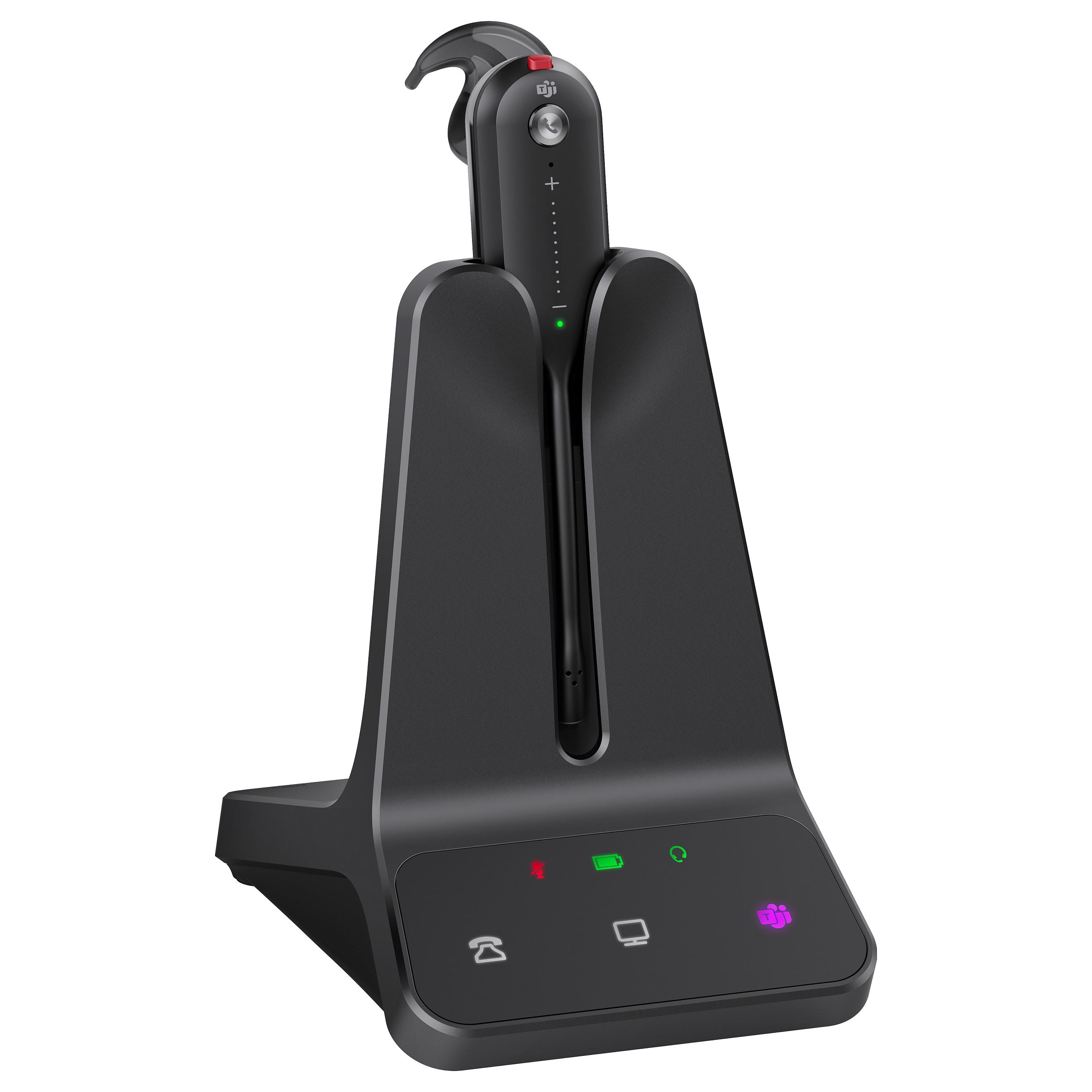 Yealink WH63 trådløst USB DECT-headset - sort mono til kontor og callcenter
