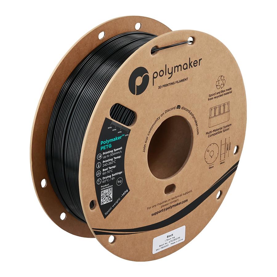 Polymaker PB05001 Filament PETG HighSpeed filament 1.75 mm 1000 g Black, Sort 1 stk