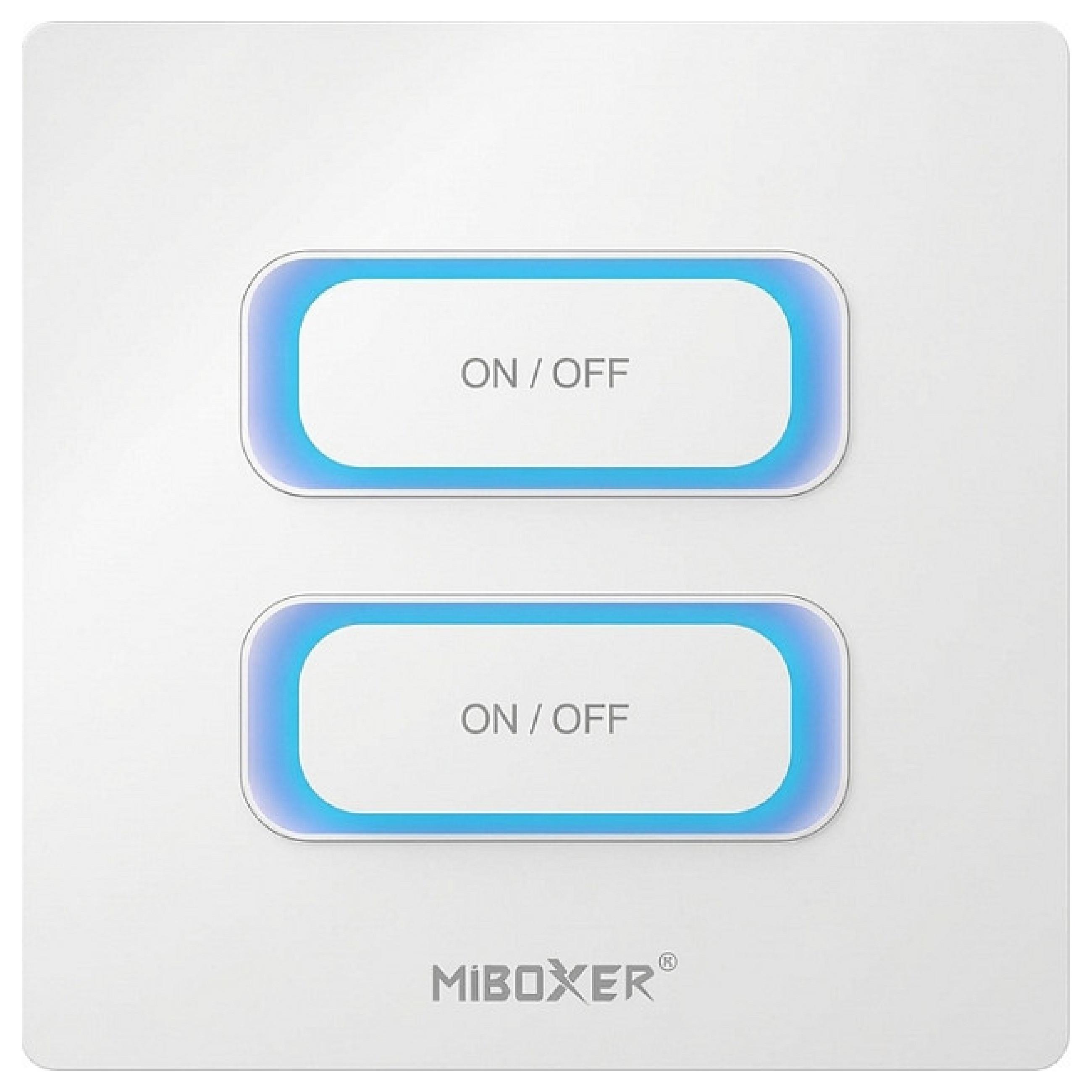 Smart switch Miboxer ESZ2 2-kanals Zigbee 3.0/2,4 GHz - hvid