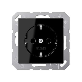 Schuko-stikkontakt JUNG A1520SW - sort