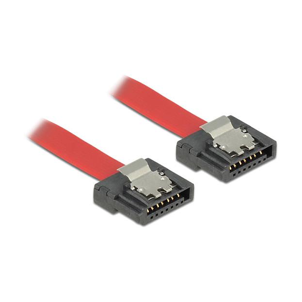 SATA III-kabel DeLOCK Flexi 0,1 m - rød
