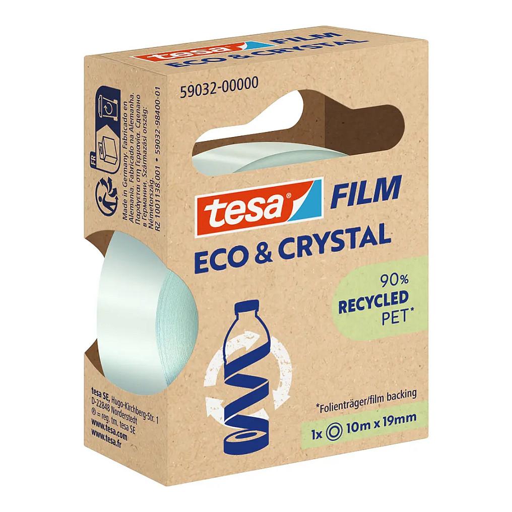 TESA Eco & Crystal, 10 m, Polyethylenterephthalatfolie (PET), 19 mm