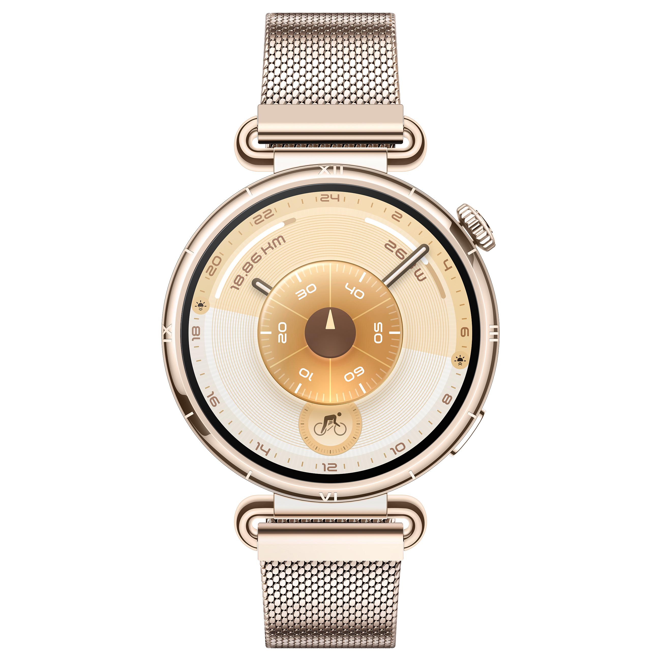 Huawei Watch GT 6 smartwatch 41 mm 1,32 AMOLED, guldfarvet Milanese-rem