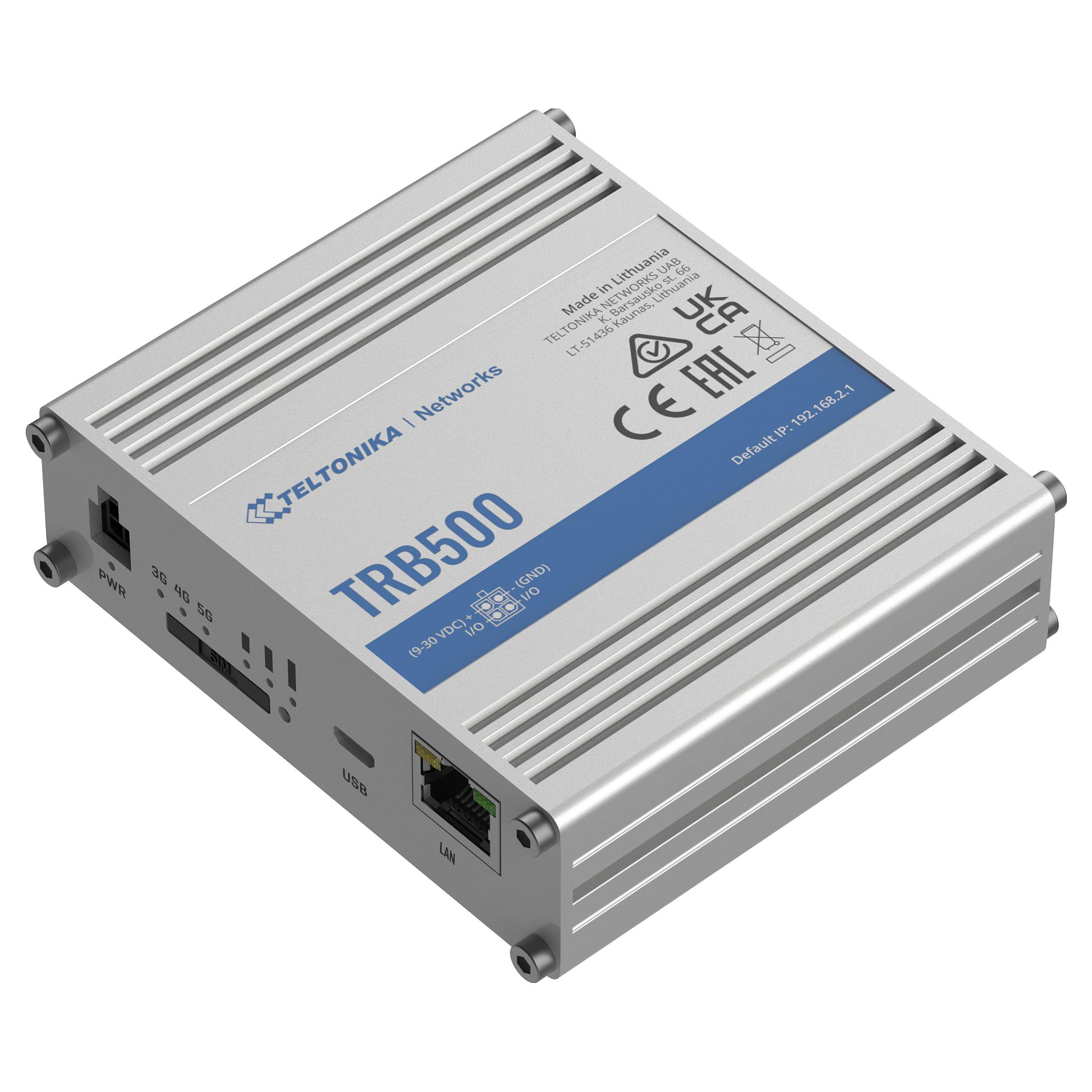 Teltonika TRB500 gateway/controller med Gigabit Ethernet, MiniSIM og DIN-skinne/vægmontering