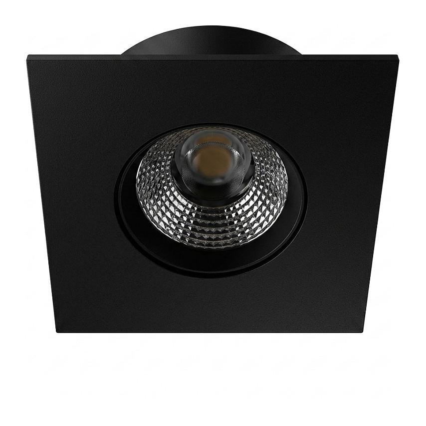 LED loftindbygningsspot Synergy 21 Helios - sort, firkantet, varmhvid
