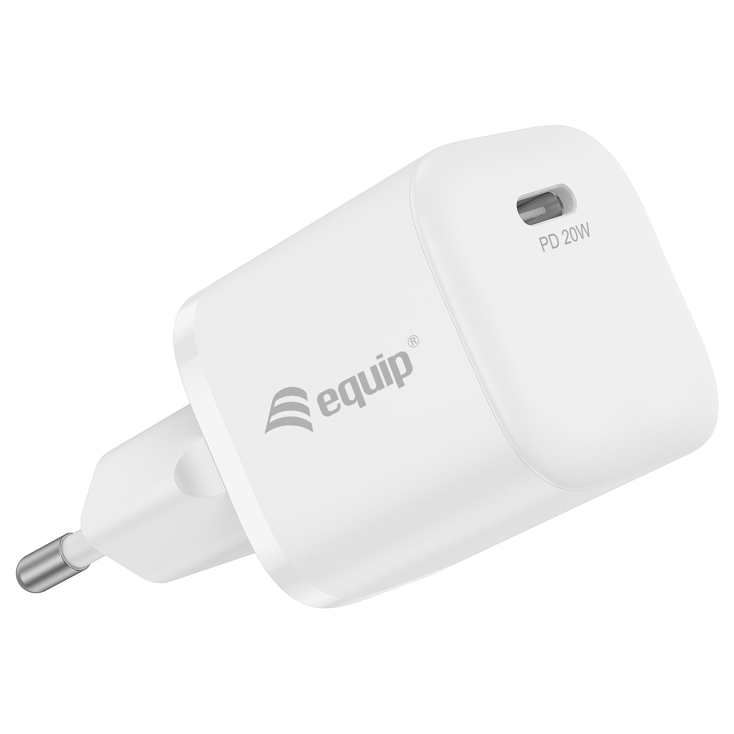 USB-C oplader Equip 245520 PD 20 W - hvid