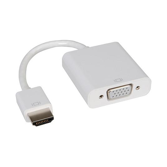HDMI til VGA adapterkabel ROLINE - 15 cm, hvid