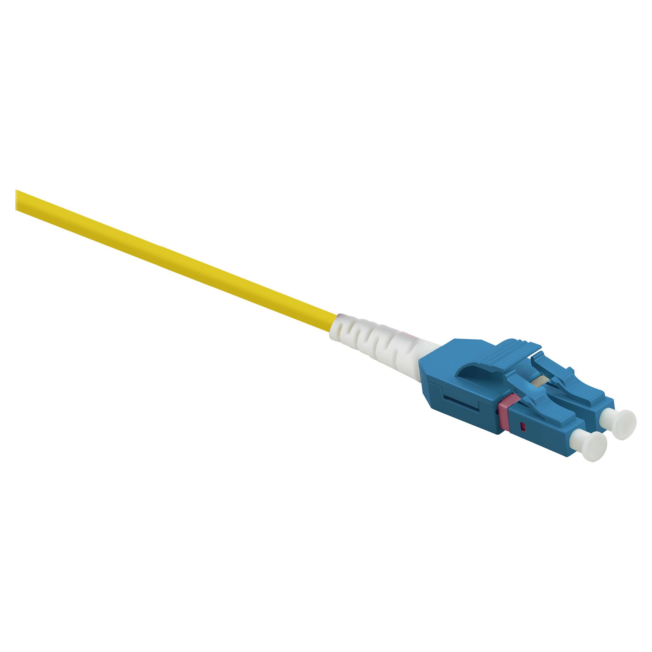 Fiberoptisk patchkabel Helos OS2 Uniboot LC/LC - gul, 20 m