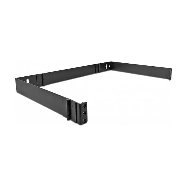 Vægbeslag DeLOCK 19" 1U foldbar - sort